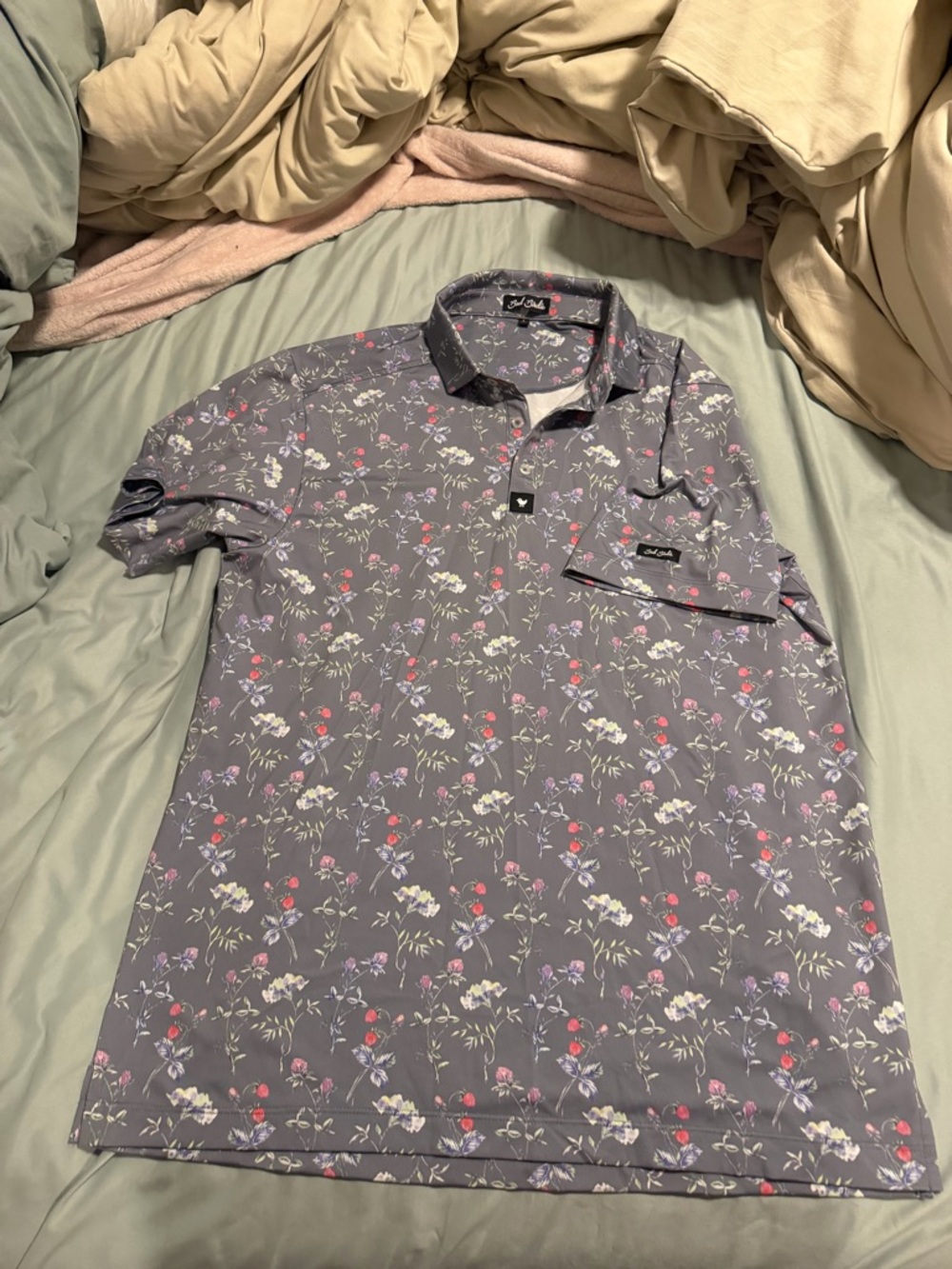 NWOT Bad Birdie "Baby Lush" Polo - Retired Color L
